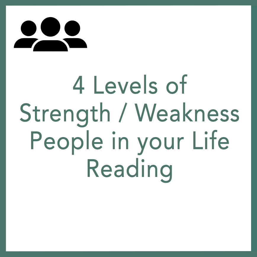 4 Levels of Strength / Weakness - People in your Life Reading